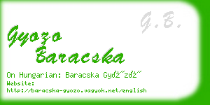 gyozo baracska business card